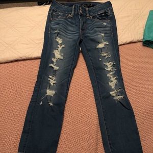 American eagle artist crop jeans